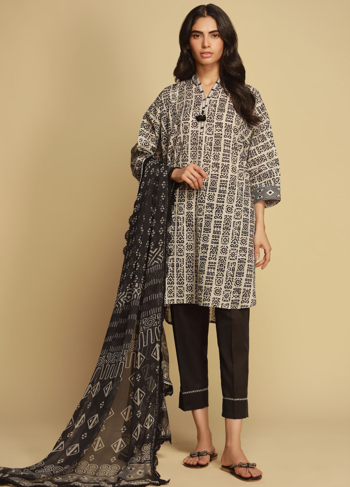 Sahar Unstitched Monochrome Summer Lawn Collection 2023 SBW-23-01