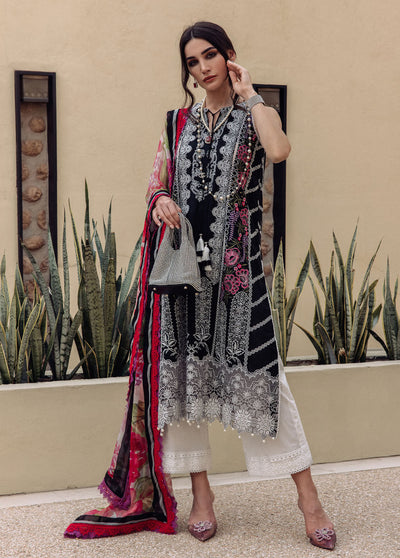 Saira Rizwan Embroidered Lawn Suits Unstitched 3 Piece SR23L SR-04 Salvia - Luxury Collection