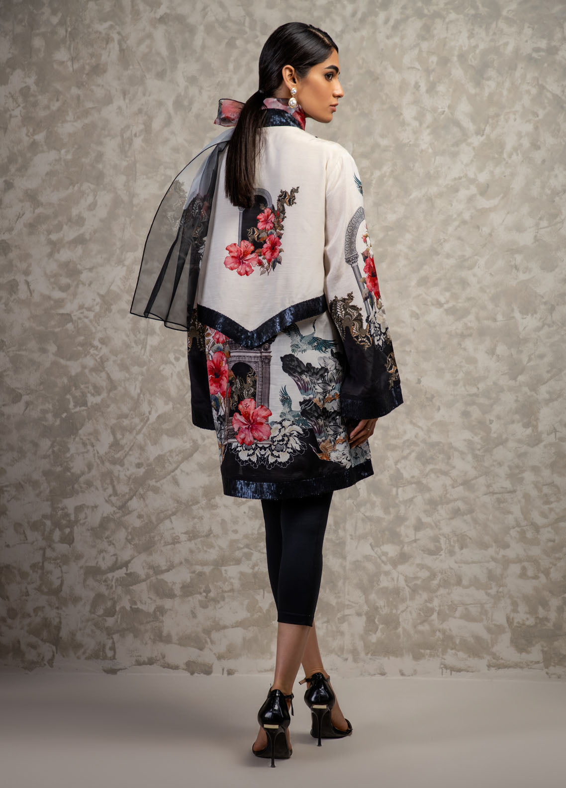 Shamaeel Ansari Luxury Pret Embroidered Silk Shirt AM-01