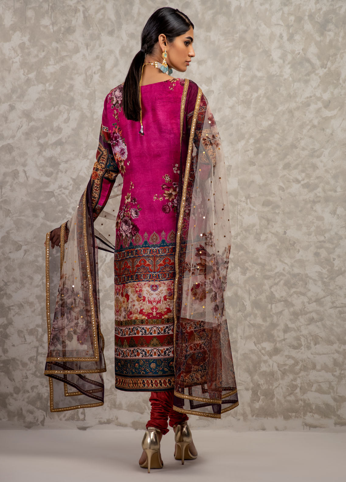 Shamaeel Ansari Luxury Pret Embroidered Silk Shirt AM-02