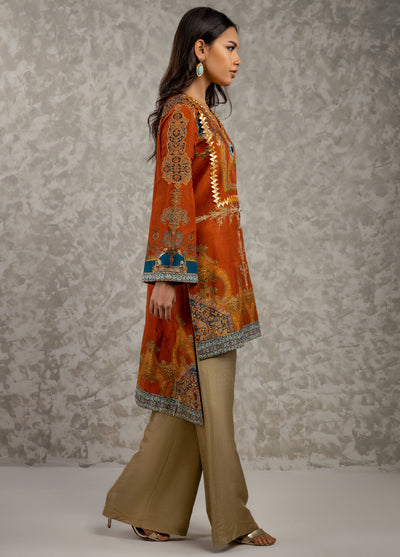 Shamaeel Ansari Luxury Pret Embroidered Silk Shirt AM-04