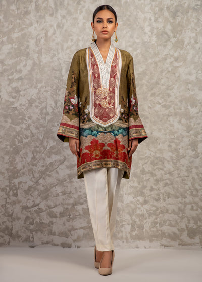 Shamaeel Ansari Luxury Pret Embroidered Silk Shirt AM-05