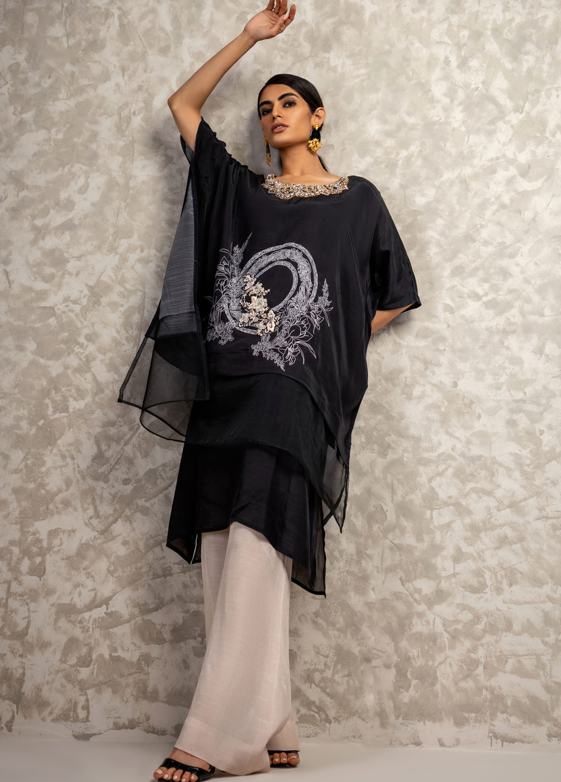 Shamaeel Ansari Luxury Pret Embroidered Silk Shirt AM-08
