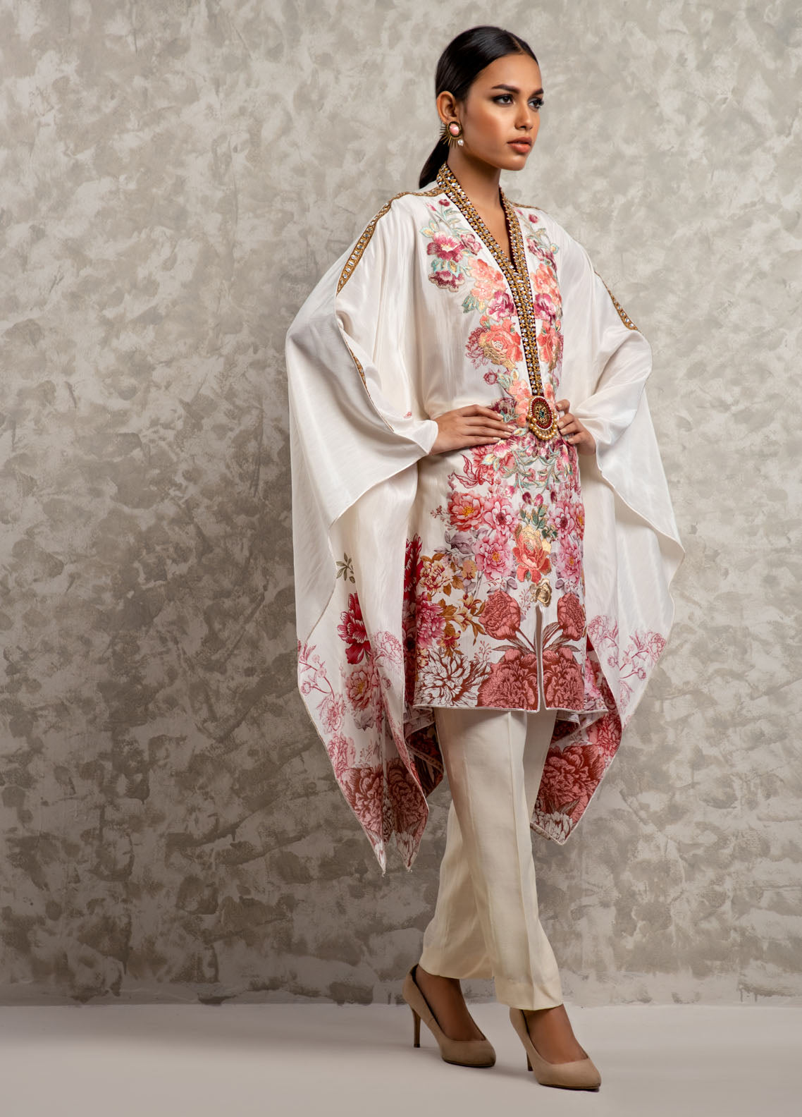 Shamaeel Ansari Luxury Pret Embroidered Silk Shirt AM-09