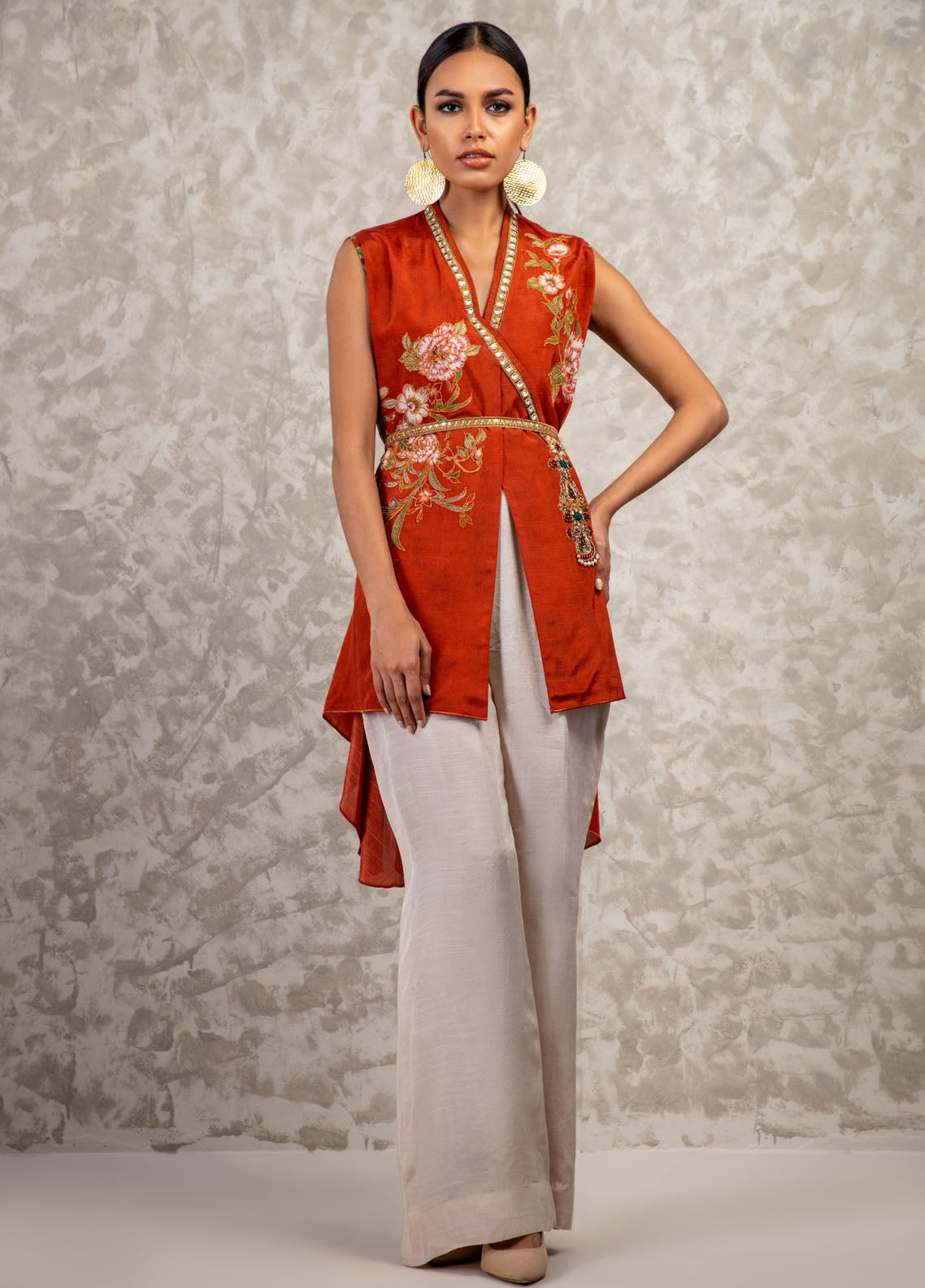Shamaeel Ansari Luxury Pret Embroidered Silk Shirt AM-10