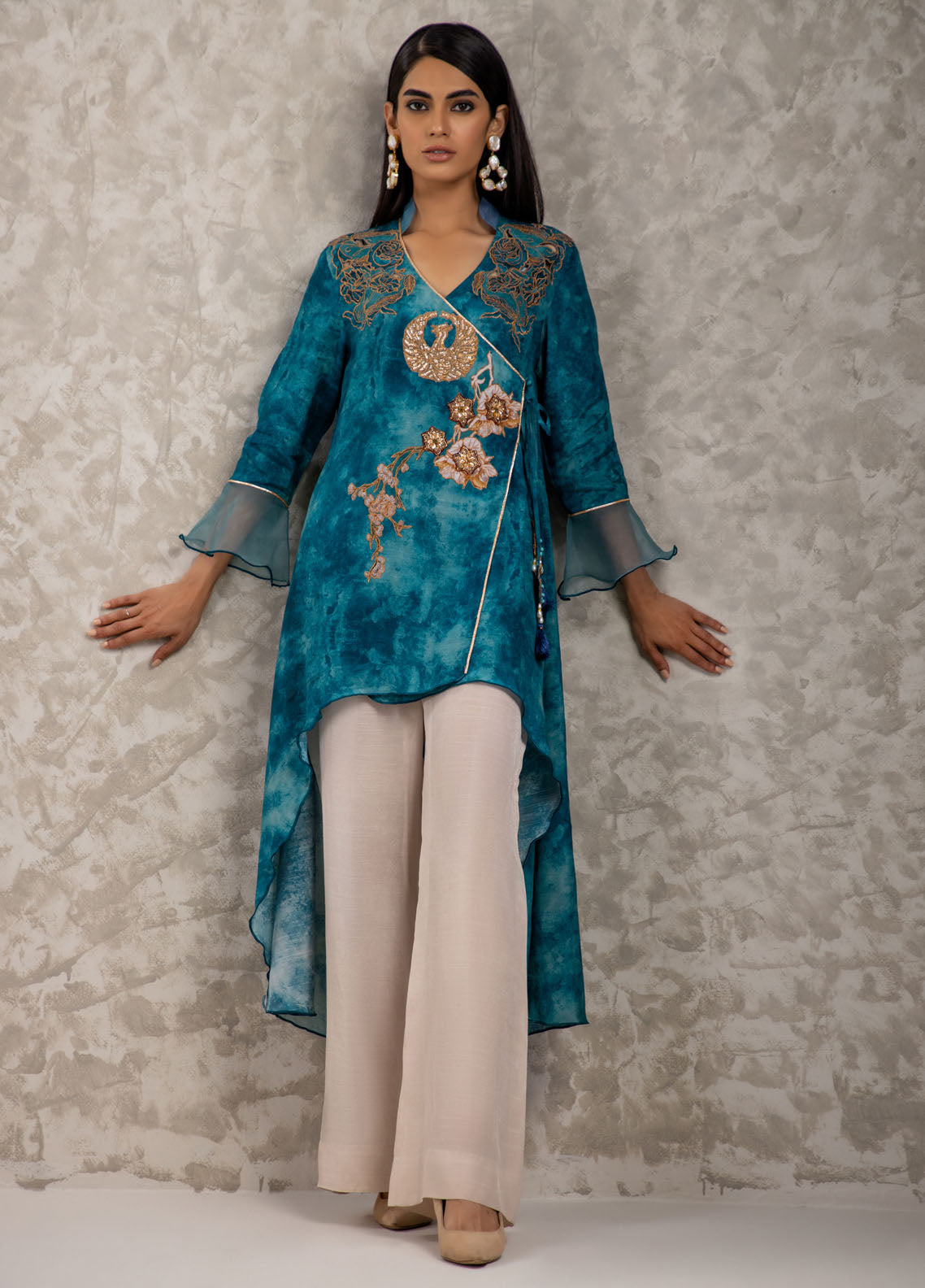 Shamaeel Ansari Luxury Pret Embroidered Silk Shirt AM-11