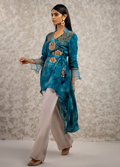Shamaeel Ansari Luxury Pret Embroidered Silk Shirt AM-11
