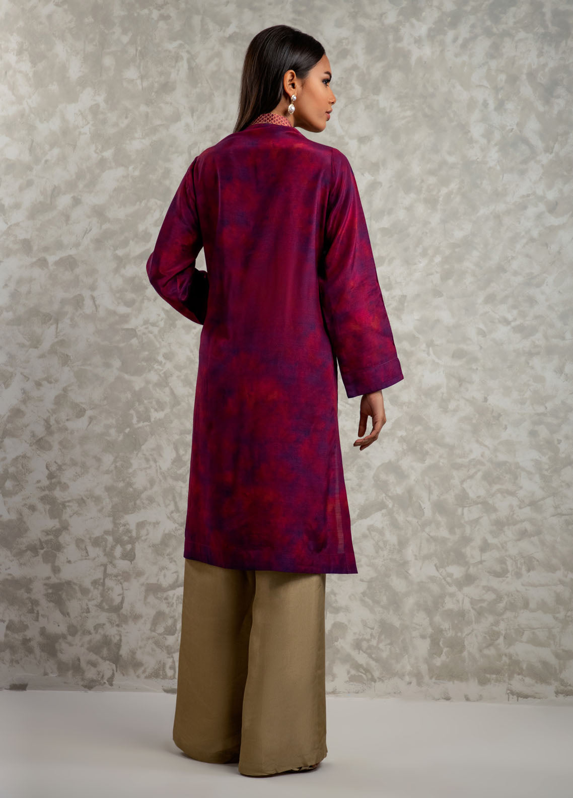 Shamaeel Ansari Luxury Pret Embroidered Silk Shirt AM-12