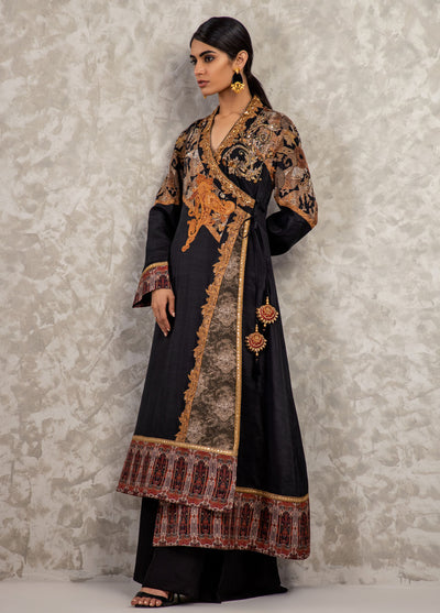 Shamaeel Ansari Luxury Pret Embroidered Silk Shirt AM-17