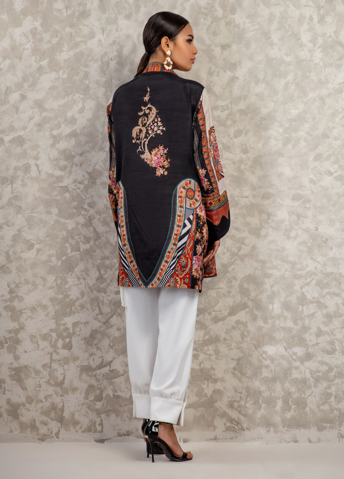 Shamaeel Ansari Luxury Pret Embroidered Silk Shirt AM-19