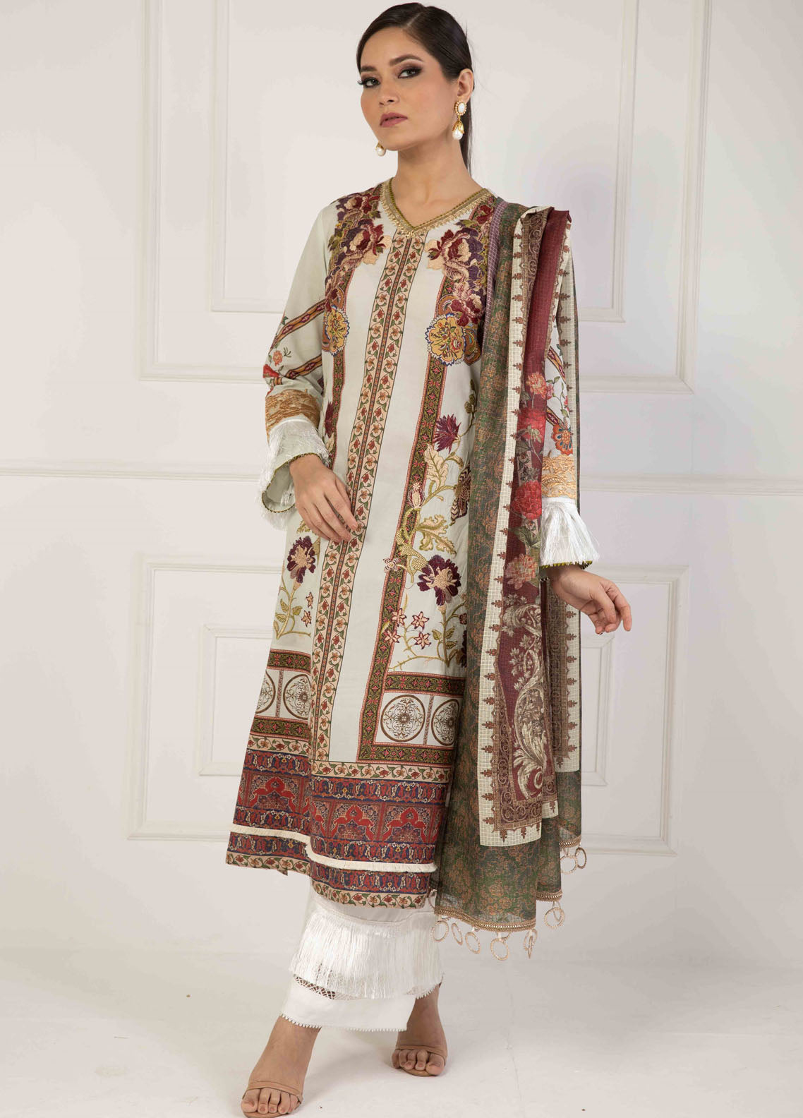 Shamaeel Ansari Essentials Unstitched Lawn Collection 2023 LV111