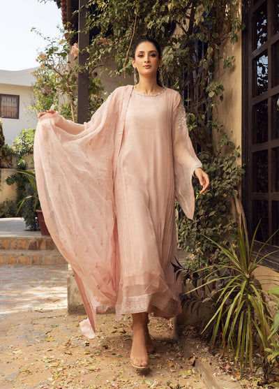 Shamooz Luxury Pret Chiffon 3 Piece Dress SEM-0424 Soft Pink