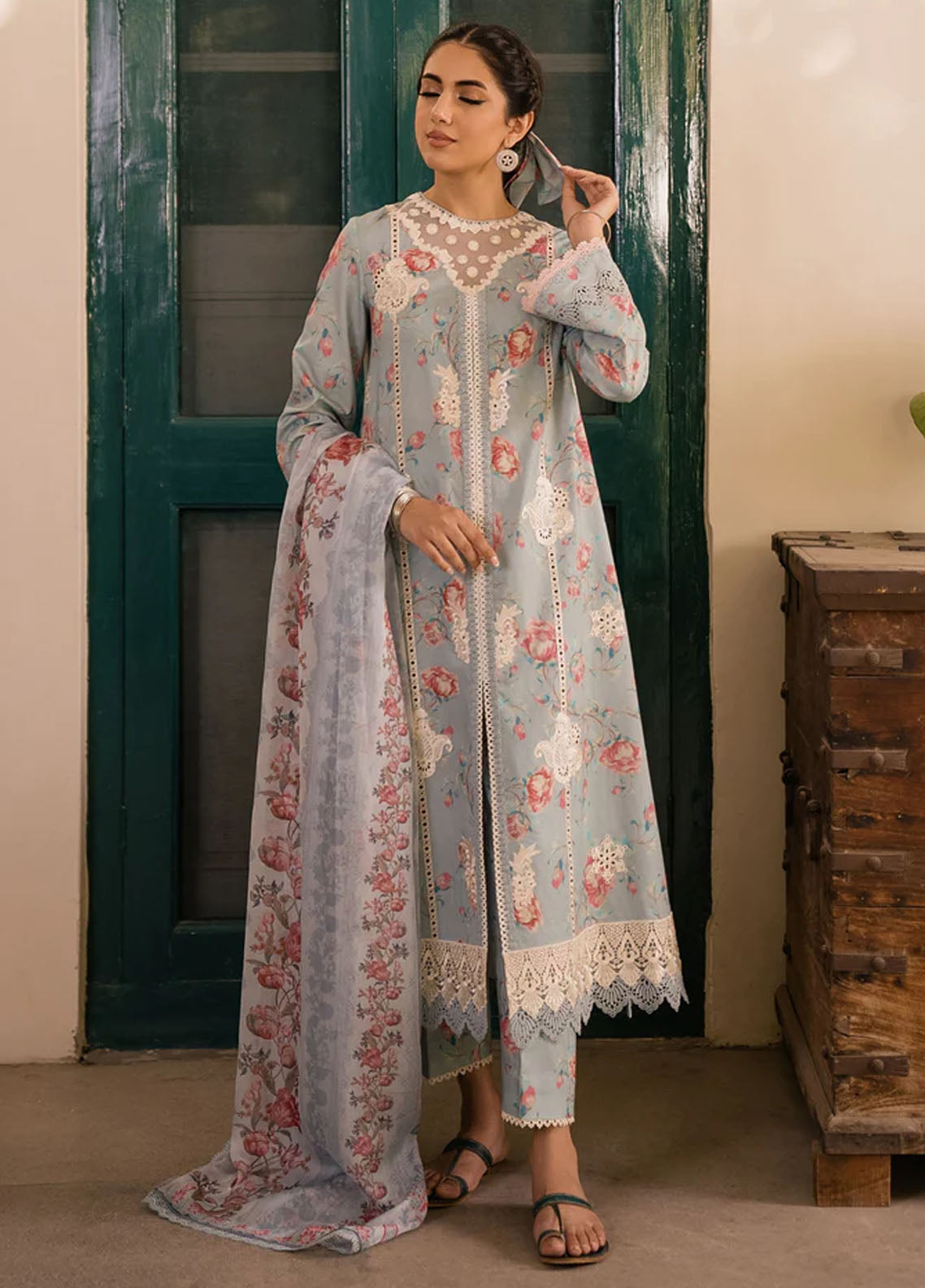 Shezlin By Aabyaan Chikankari Prints Collection 2023 AC-04 Esme