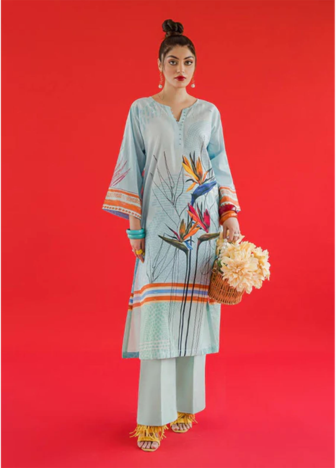 Shurooq Casual Pret Lawn 2 Piece Dress SHQ23NFT Nile