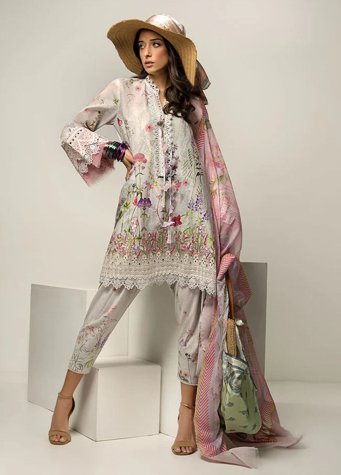 Sobia Nazir Unstitched Vital Lawn Collection 2023 Vol-2 6B