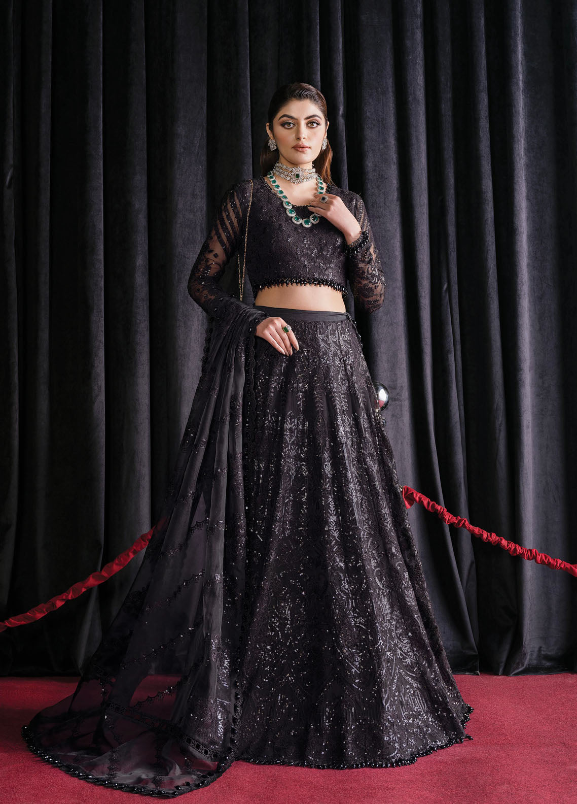 Starlet By Afrozeh Luxury Unstitched Collection 2023 ASOS-V1-03 Black Swan