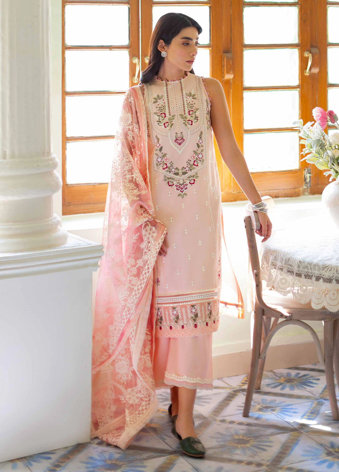 Sunehray Din By Seran Festive Unstitched Lawn Collection 2023 D-01 Zoe