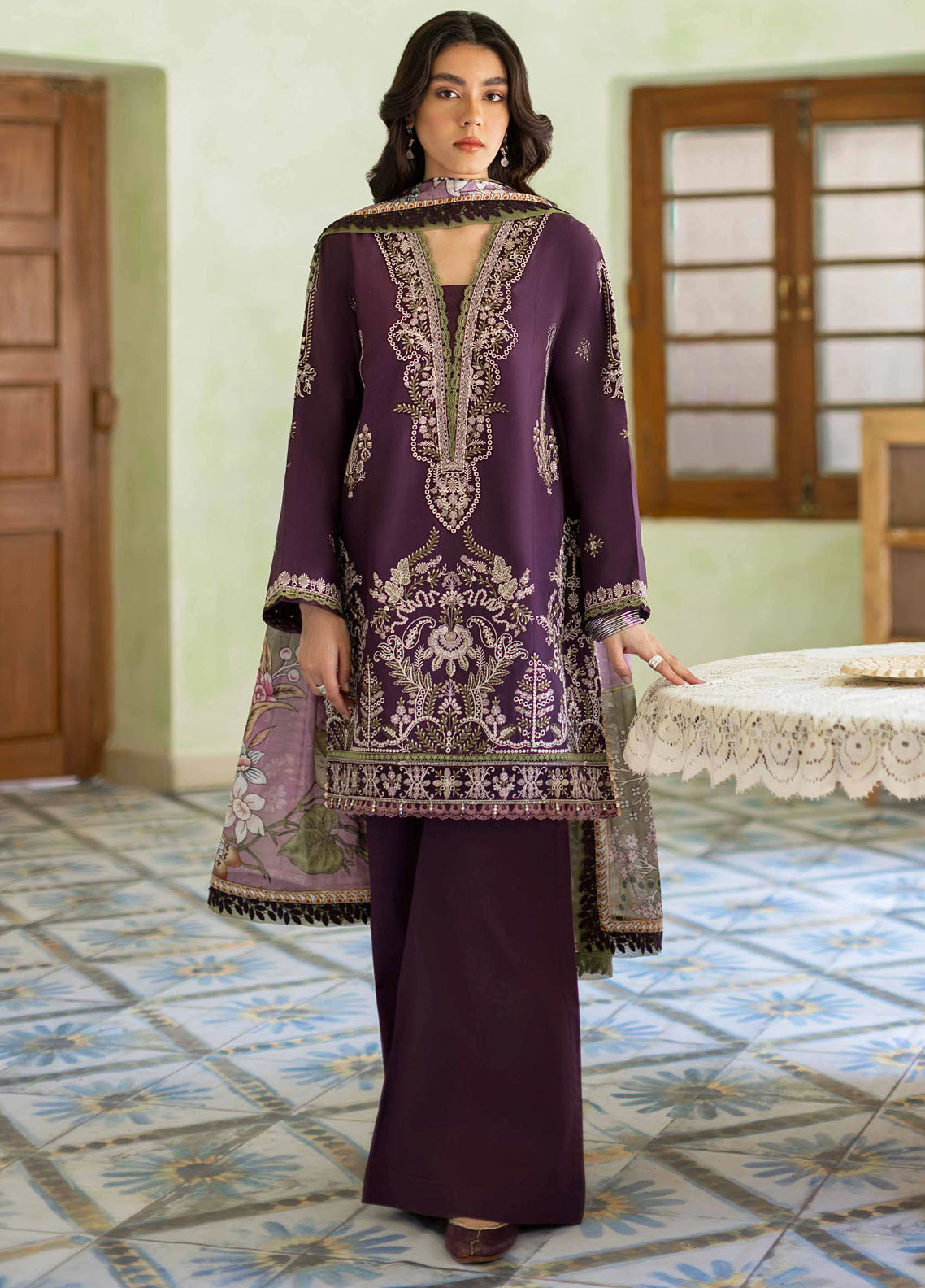 Sunehray Din By Seran Festive Unstitched Lawn Collection 2023 D-04 Raniya