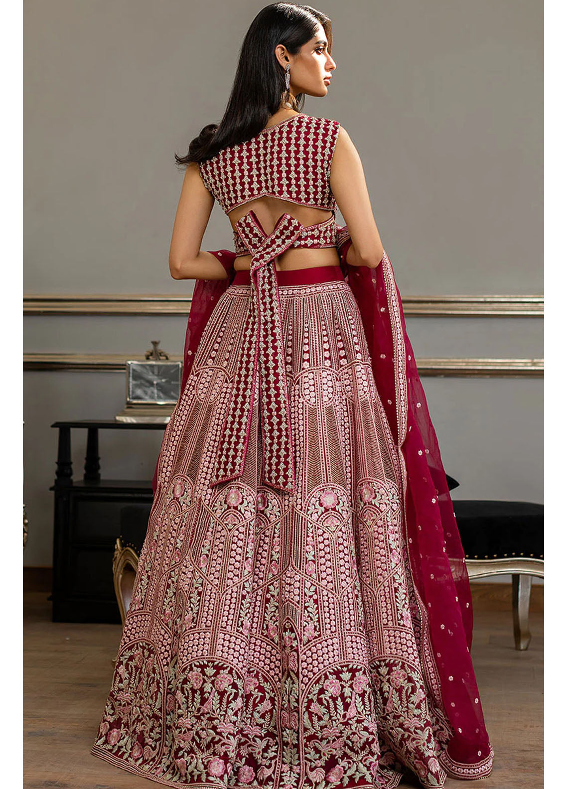 Threads & Motifs Luxury Pret Organza Lehenga and Blouse 8108