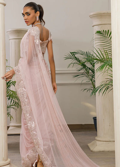 Threads & Motifs Luxury Pret Net Saree 8237