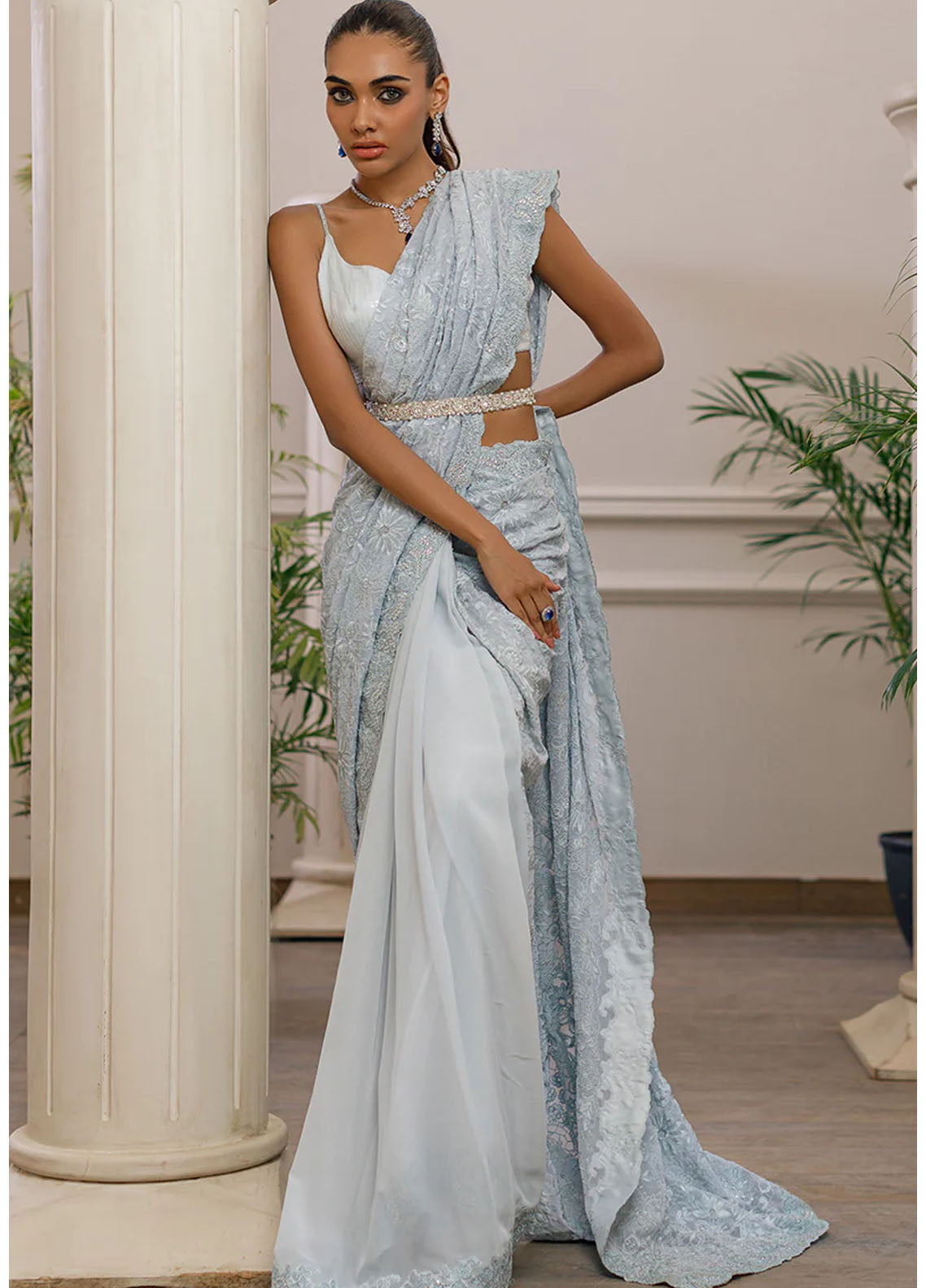 Threads & Motifs Luxury Pret Chiffon Saree 8301