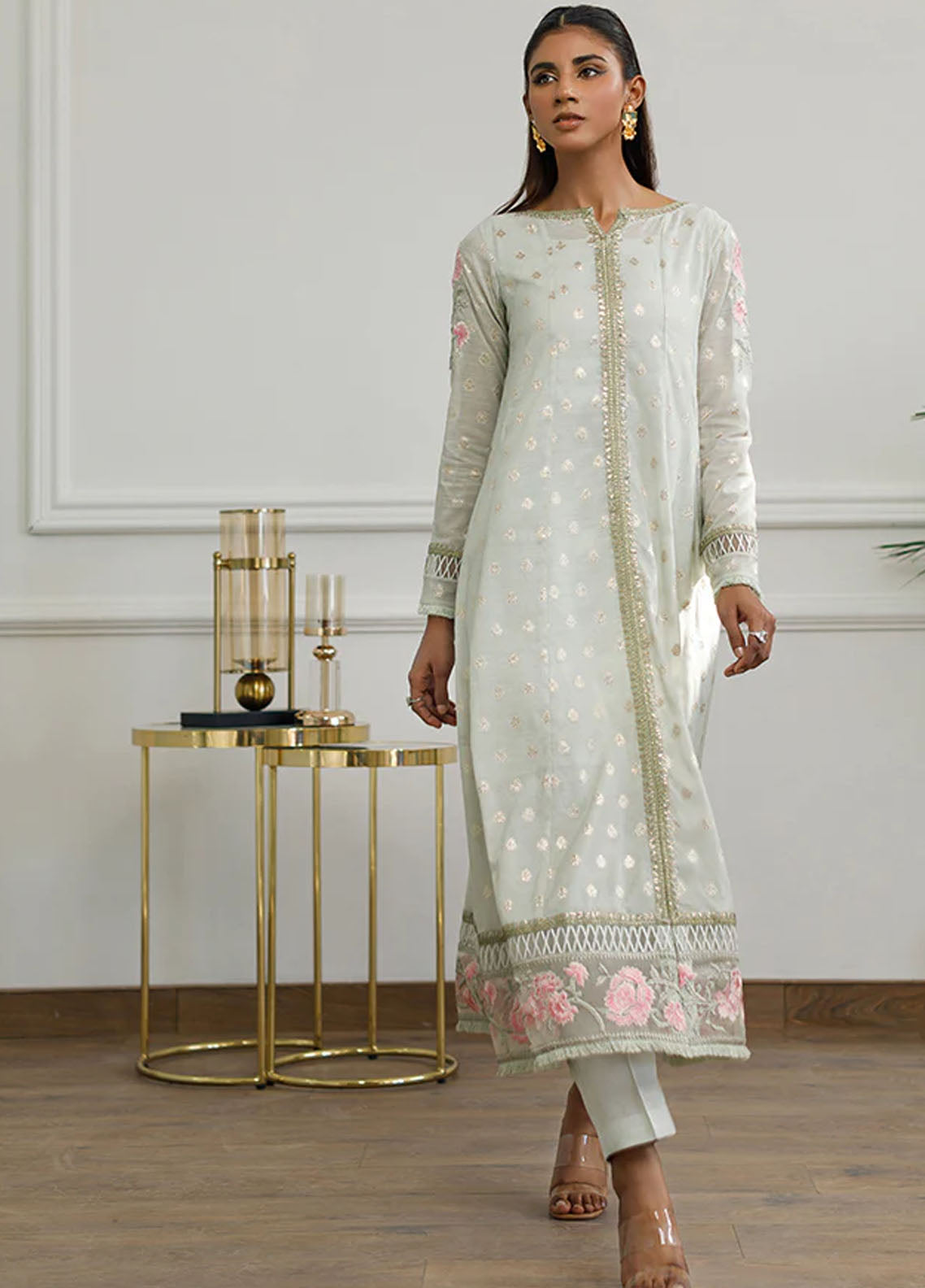 Threads & Motifs Luxury Pret Cotton Net Shirt 8276