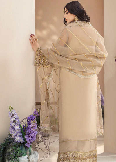 Zainab By Mashq Unstitched Collection 2023 QFD-0069 Gorgeous Gold