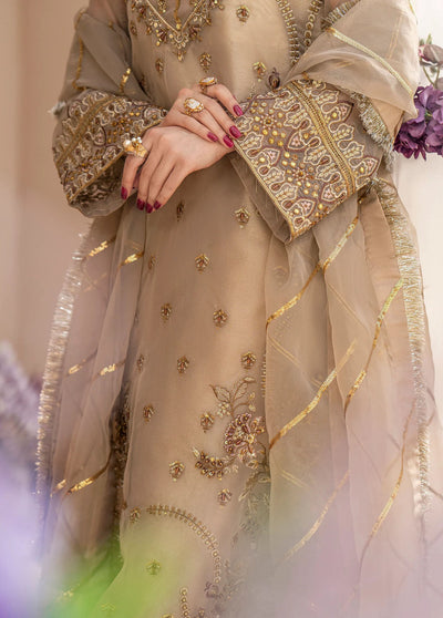 Zainab By Mashq Unstitched Collection 2023 QFD-0069 Gorgeous Gold