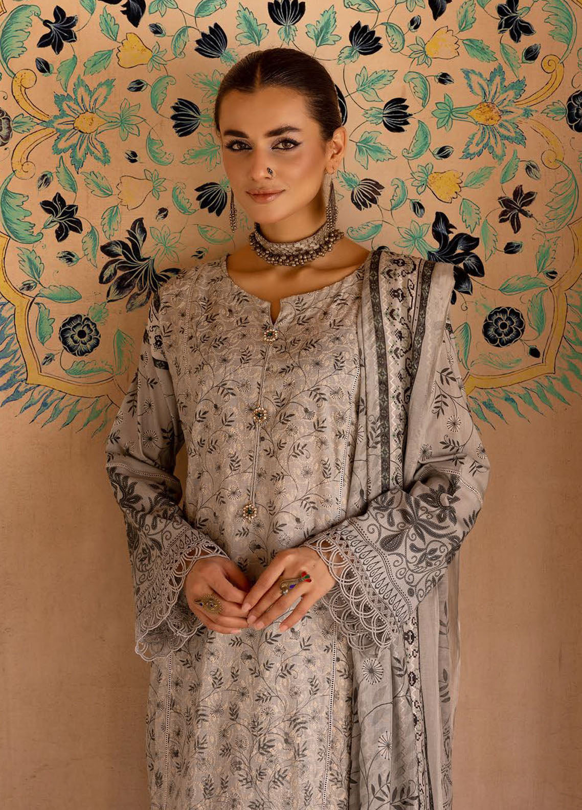 Zarkis By Riaz Arts Mother Printed Chikankari Collection D-06