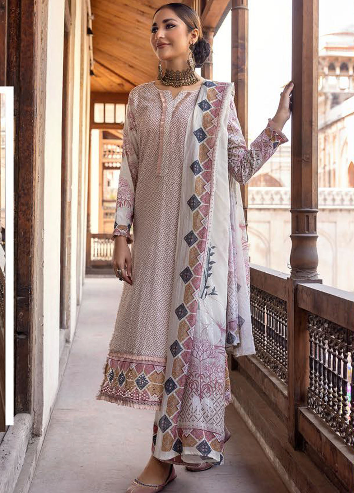 Zarkis By Riaz Arts Mother Printed Chikankari Collection D-07