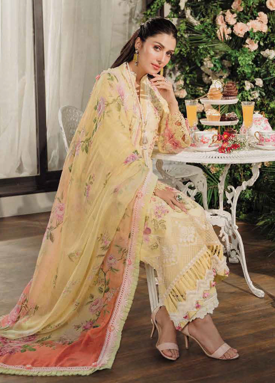 Zarqash Luxury Lawn Unstitched Collection 2023 ZQL-009 Rosella