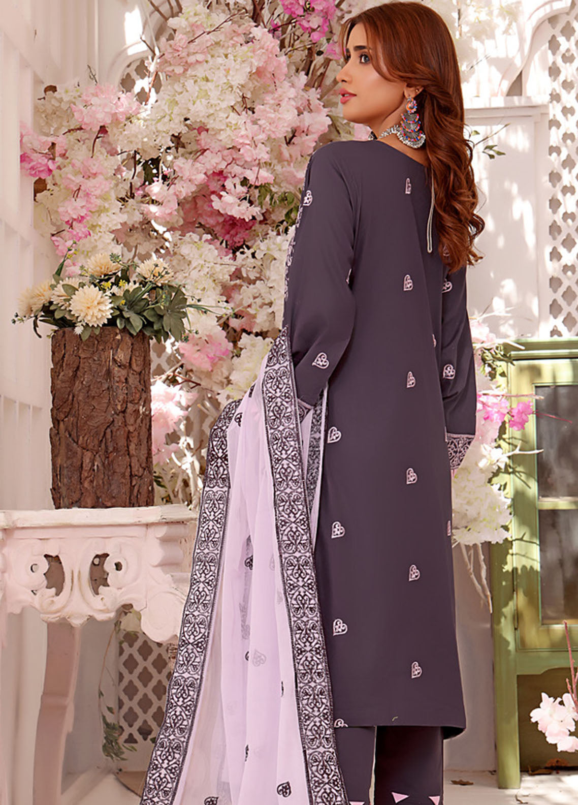 Zenia By Fine Tex Embroidered Lawn Suits Unstitched 3 Piece FNT23-Z6 ZC-03 - Summer Collection