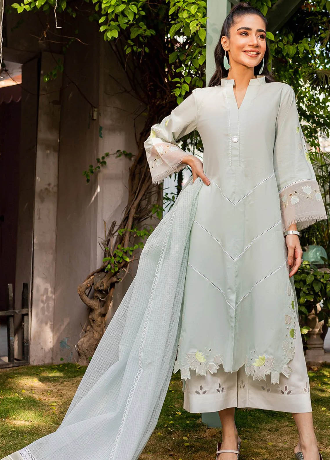 Zoya & Fatima Pret Cotton 3 Piece Suit ZOF23P Zaira