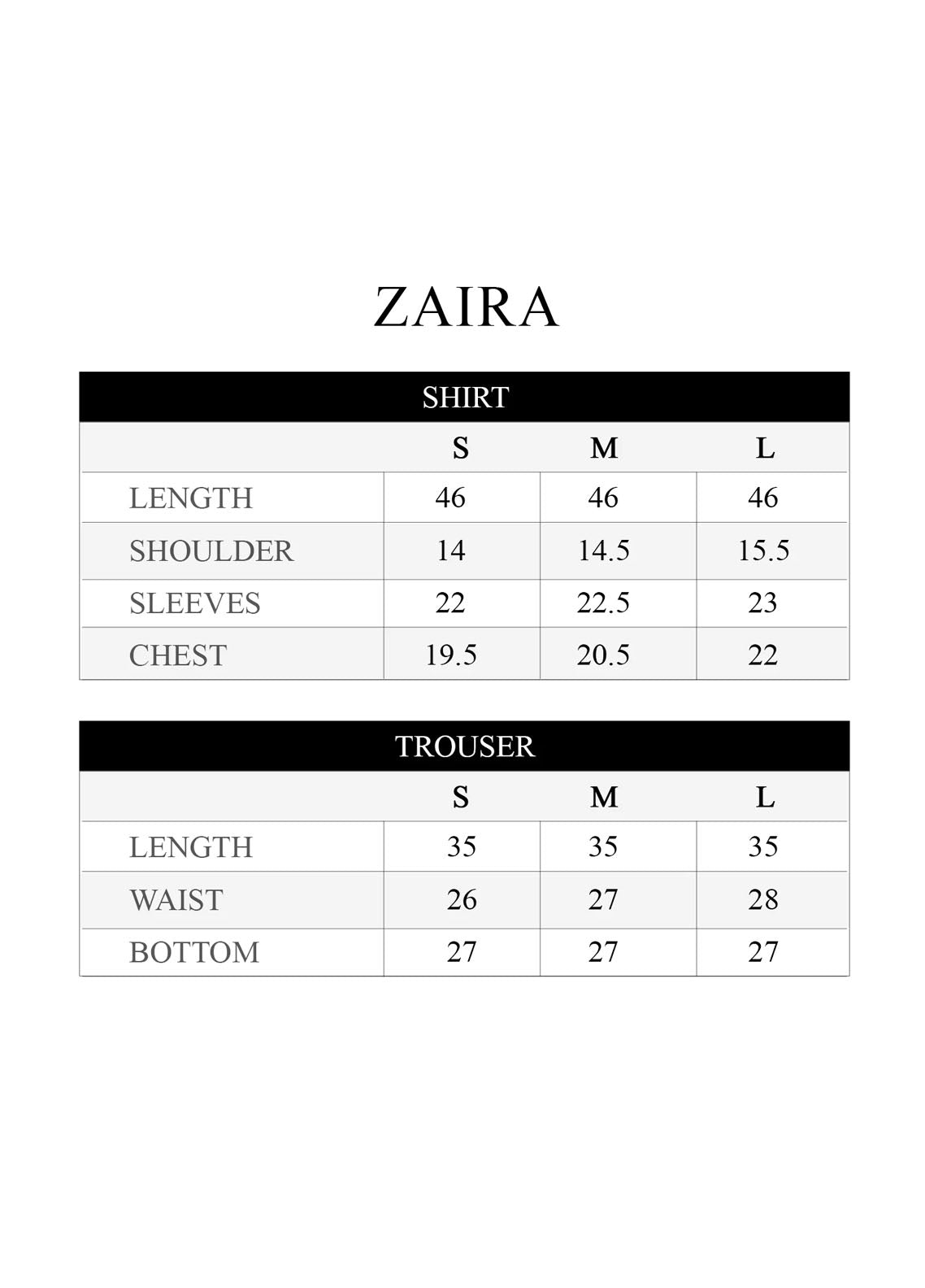 Zoya & Fatima Pret Cotton 3 Piece Suit ZOF23P Zaira